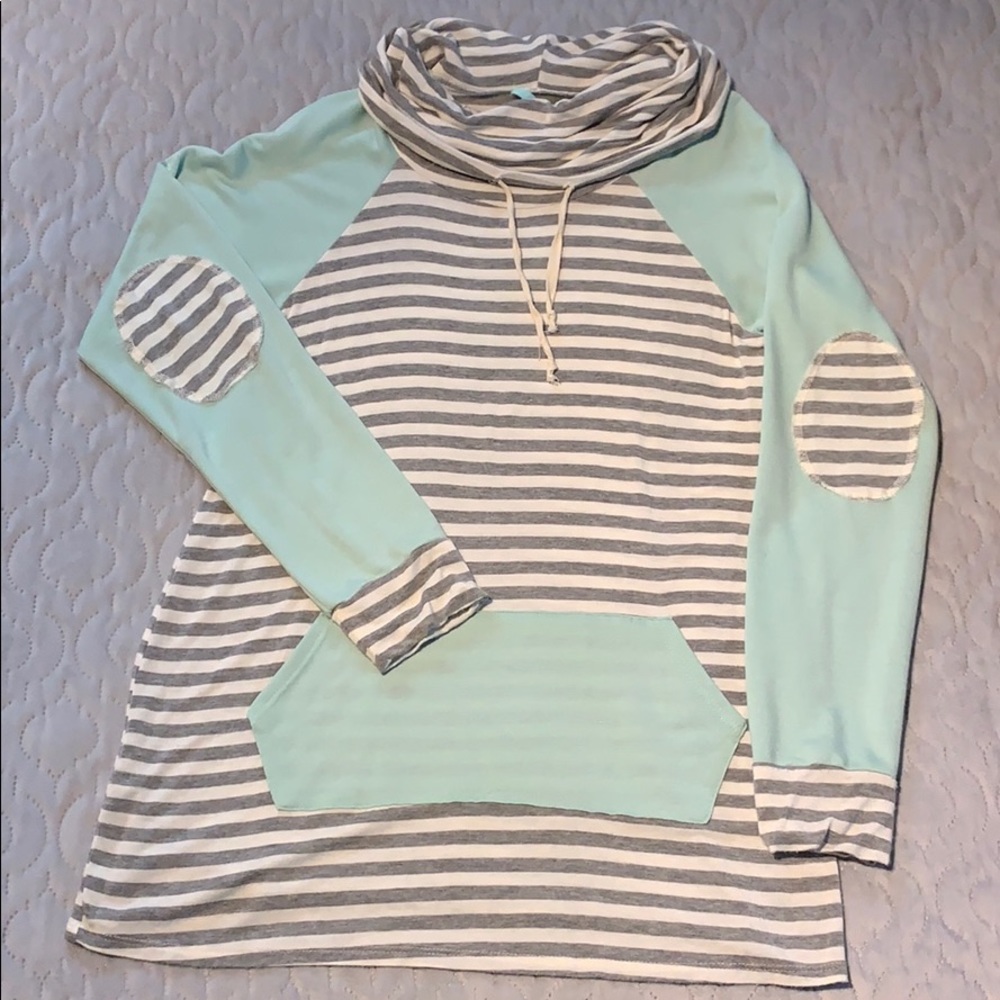 PS Kate large cowl neck striped top